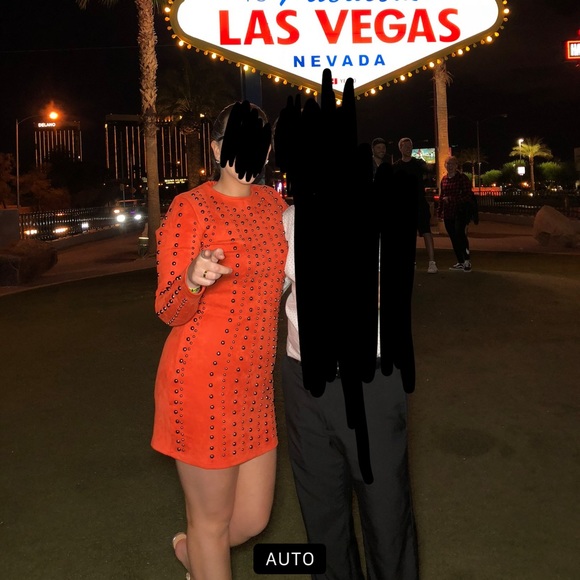 Orange ASOS beaded dress - Picture 4 of 5